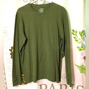 🛒OLD Navy Long Sleeve Crew Neck Cotton Tee Large